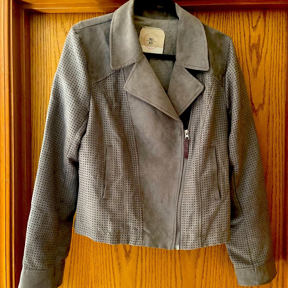 Hei hei anthropology vegan leather moto jacket